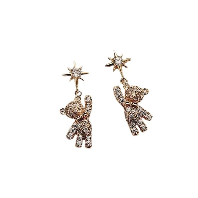 Women's Exquisite Full-jeweled Cute Sweet Bear Graceful Rings