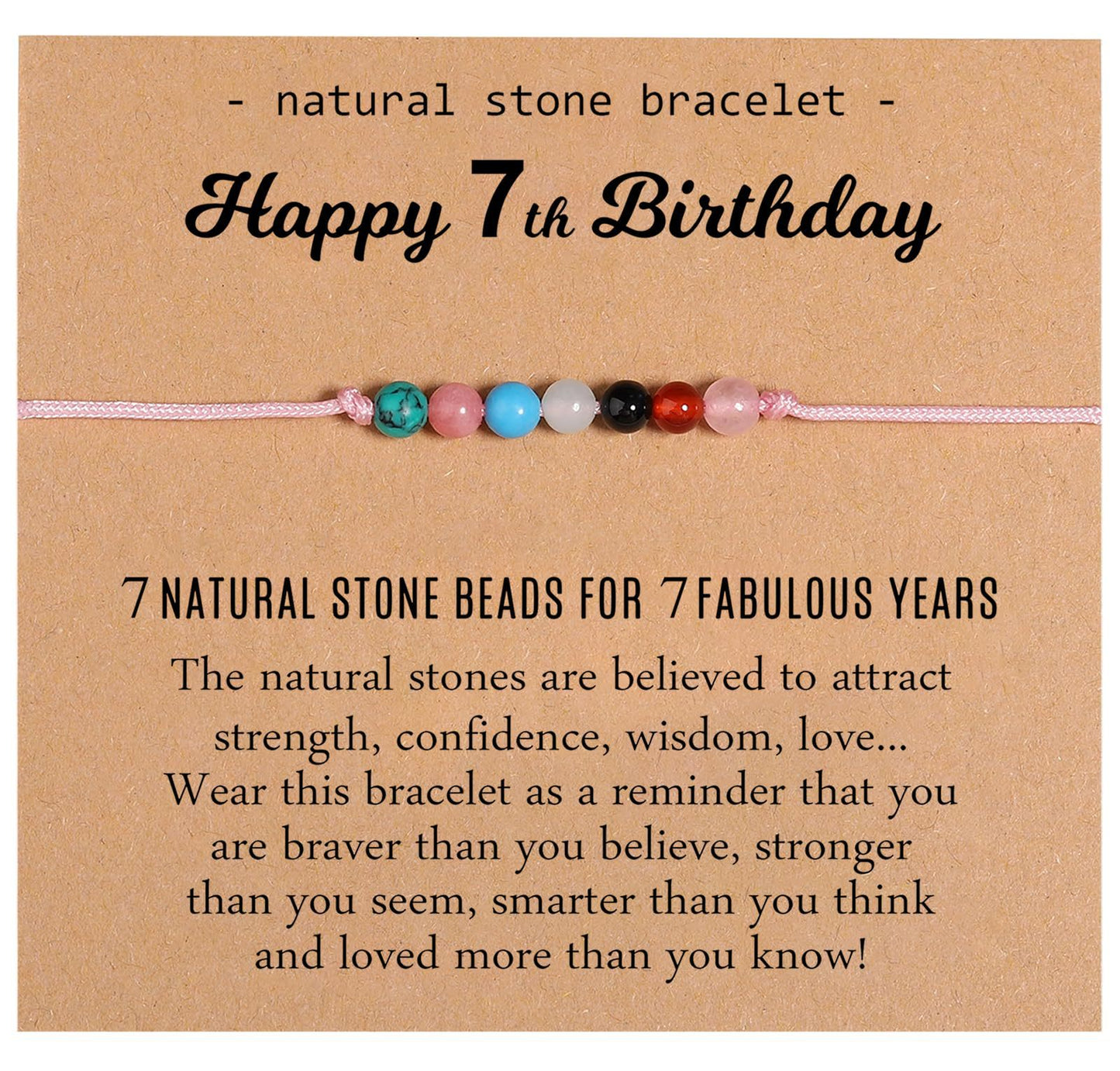 Women's Birthday Gift Candy Color Natural Beaded Bracelets