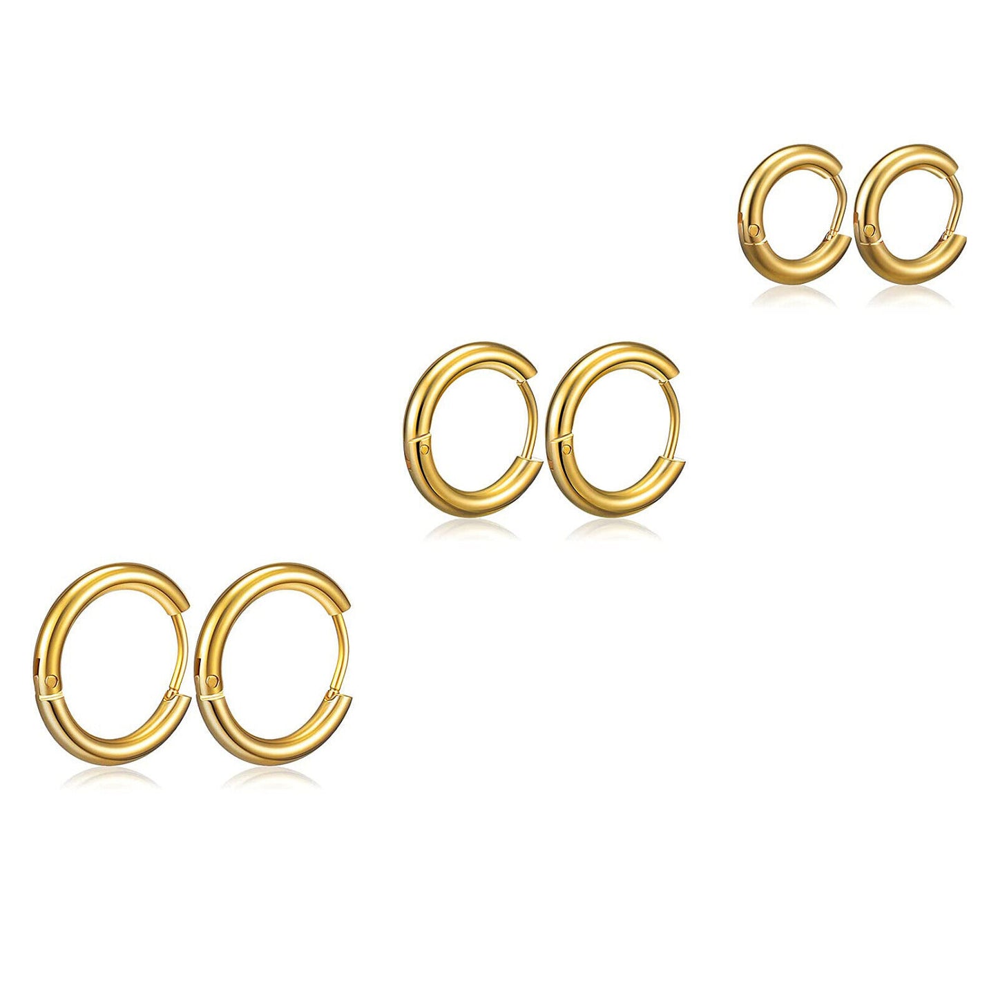 Stainless Steel Round French High-grade Titanium Earrings