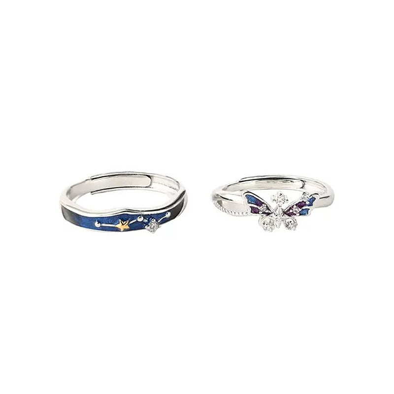 Women's & Men's One Pair Design Enamel Gift For Rings