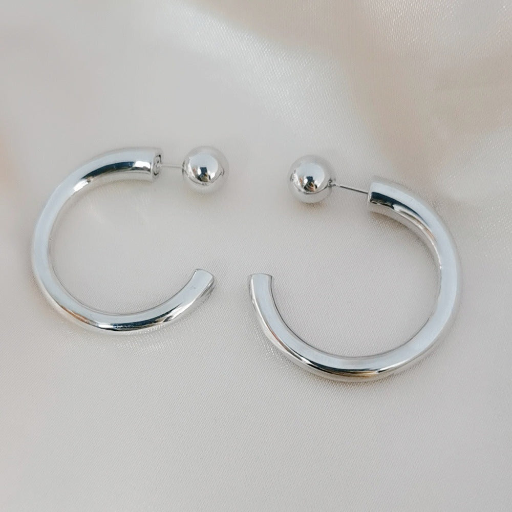 High Sense Large Fashionable Simple Eardrop Earrings