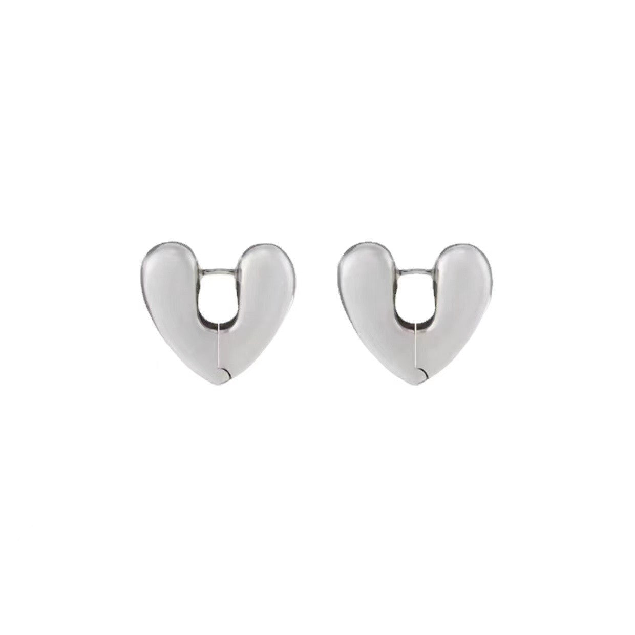 Heart Hollow Niche Design Advanced Cold Wind Exquisite Small Earrings