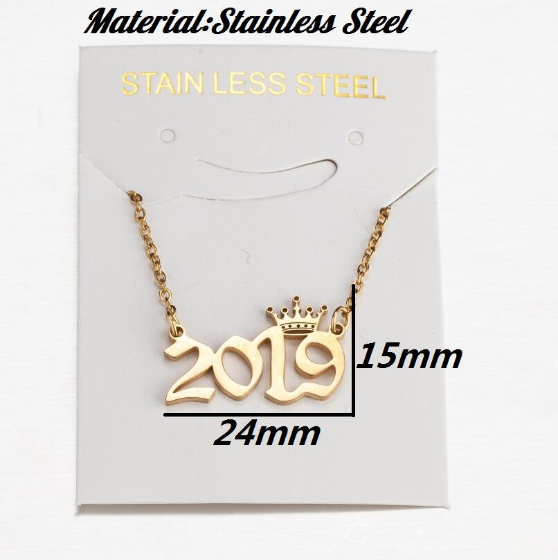 Women's Wind Lucky Digital Angel Clavicle Chain Necklaces