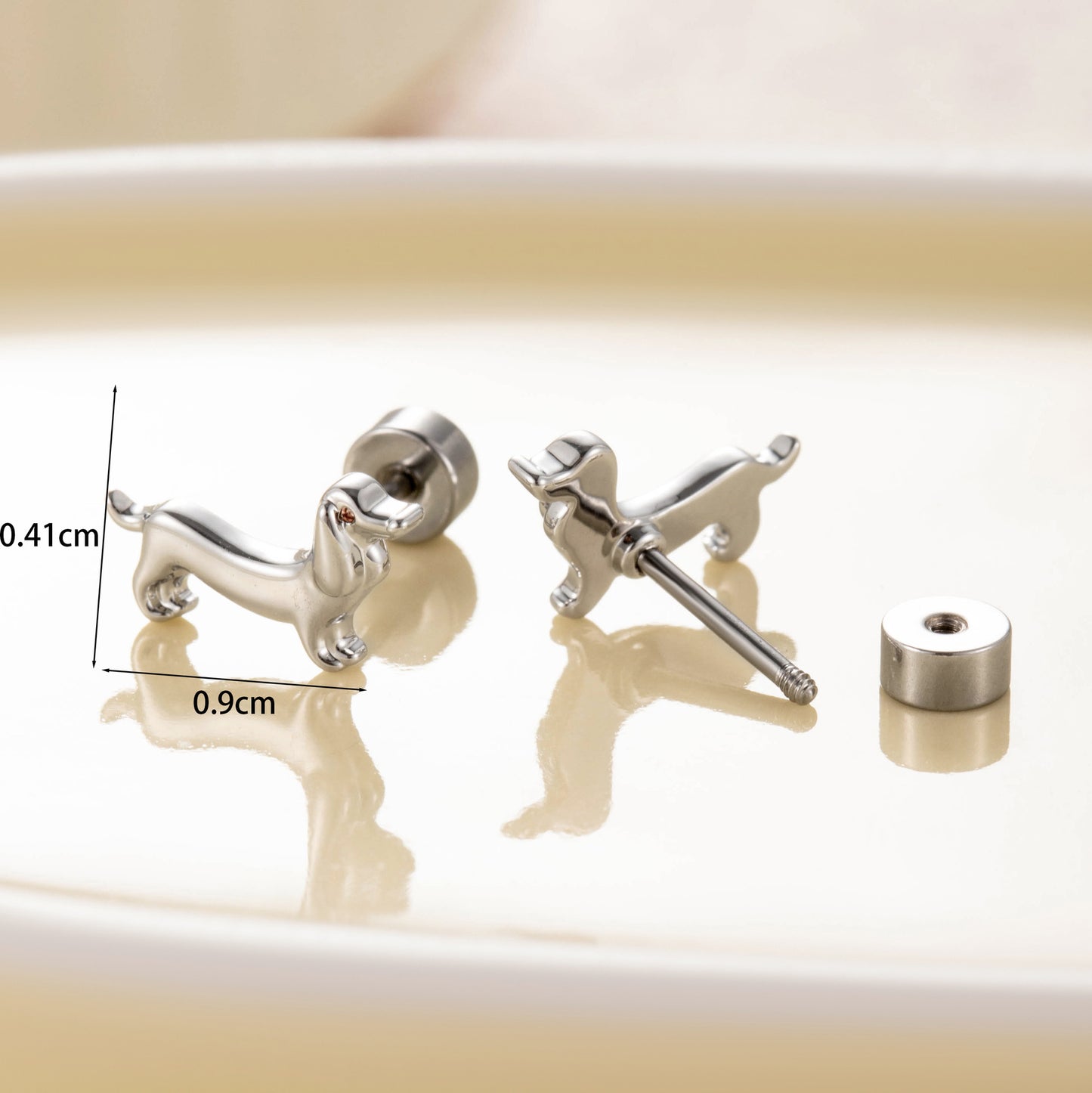 Henson Titanium Steel Ear Bone Cute Earrings