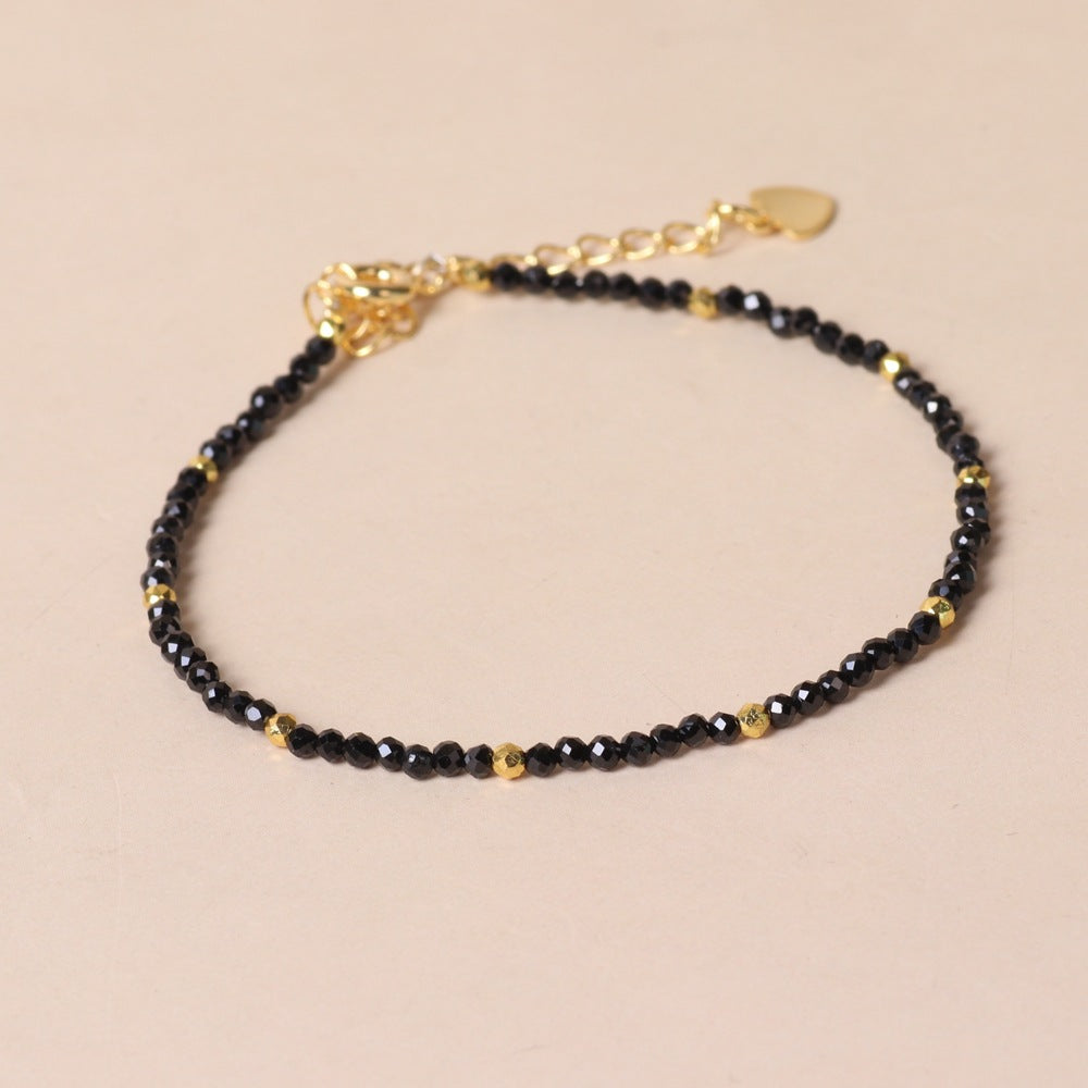 Fine Natural Stone Surface Cutting Beads Bracelets