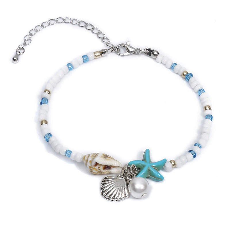 Bohemian Starfish Woven Summer Beach Shell Bracelets