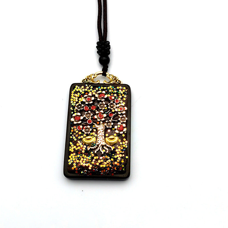 Tibetan Vintage Blackwood Father's Day Sweater Necklaces