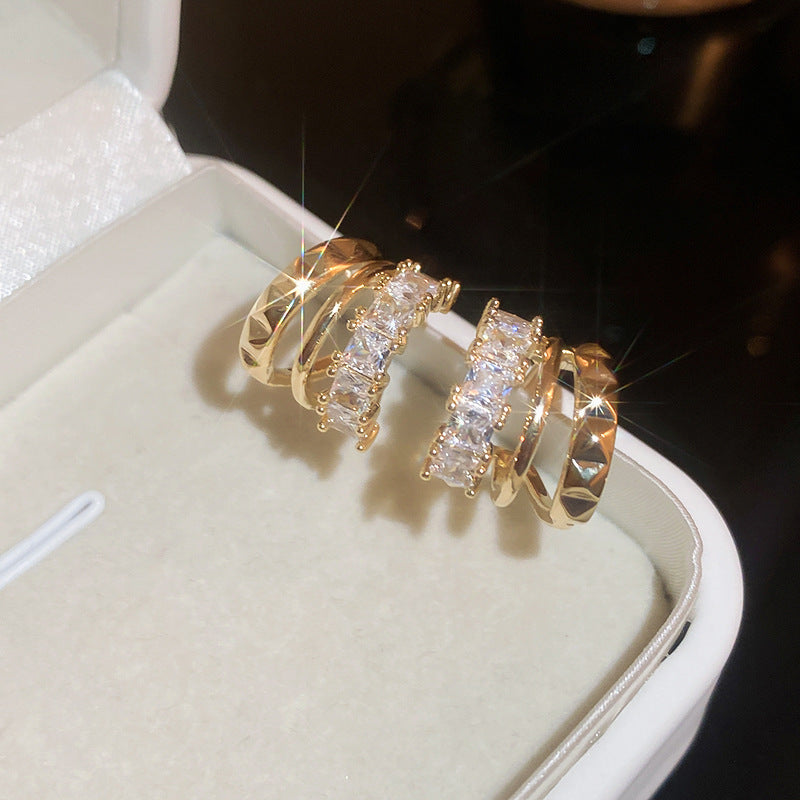 Sier Needle Flower Curved Irregular Pearl Baroque Vintage Earrings