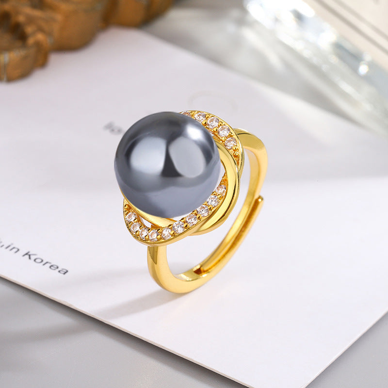 Women's Trendy Luxury Gold White Champagne Demon Purple Rings