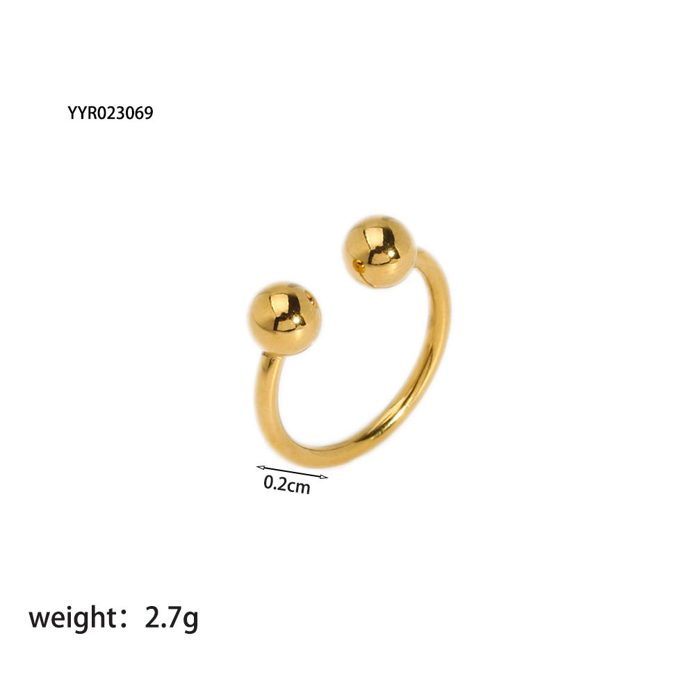 Ornament Female Irregular Personality Temperament Gold-plated Rings