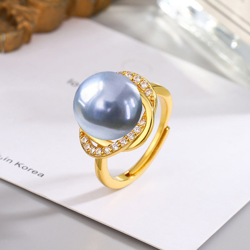 Women's Trendy Luxury Gold White Champagne Demon Purple Rings