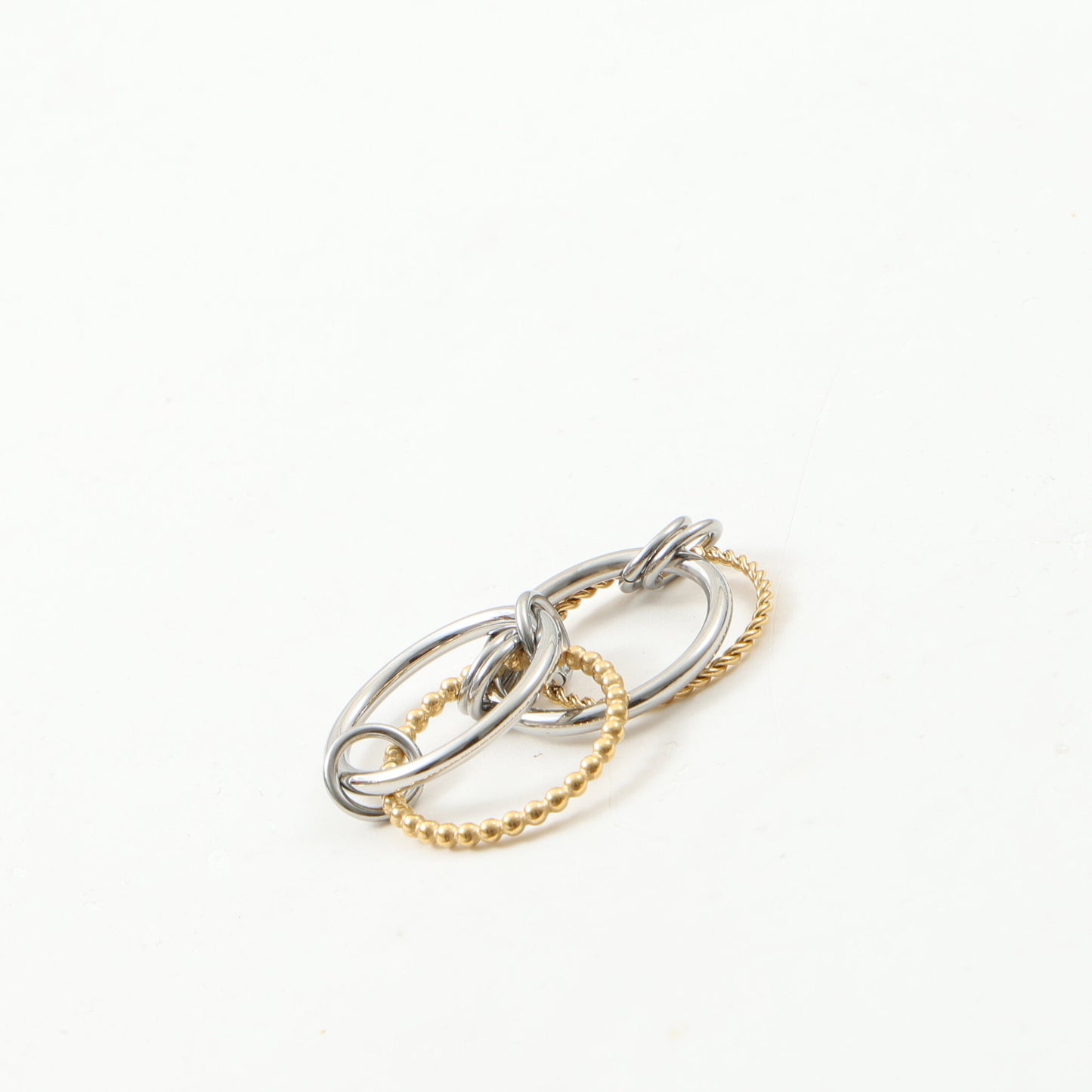 Twist Plus Patchwork Titanium Steel Gold Bracelets