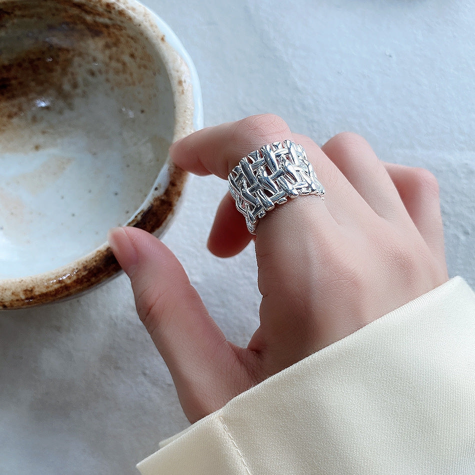 Women's & Men's Creative Design Mesh Woven Fashion Personality Rings
