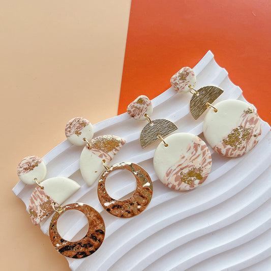 Style Handmade Polymer Clay Female Niche High-grade Earrings