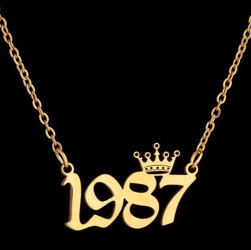 Women's Wind Lucky Digital Angel Clavicle Chain Necklaces