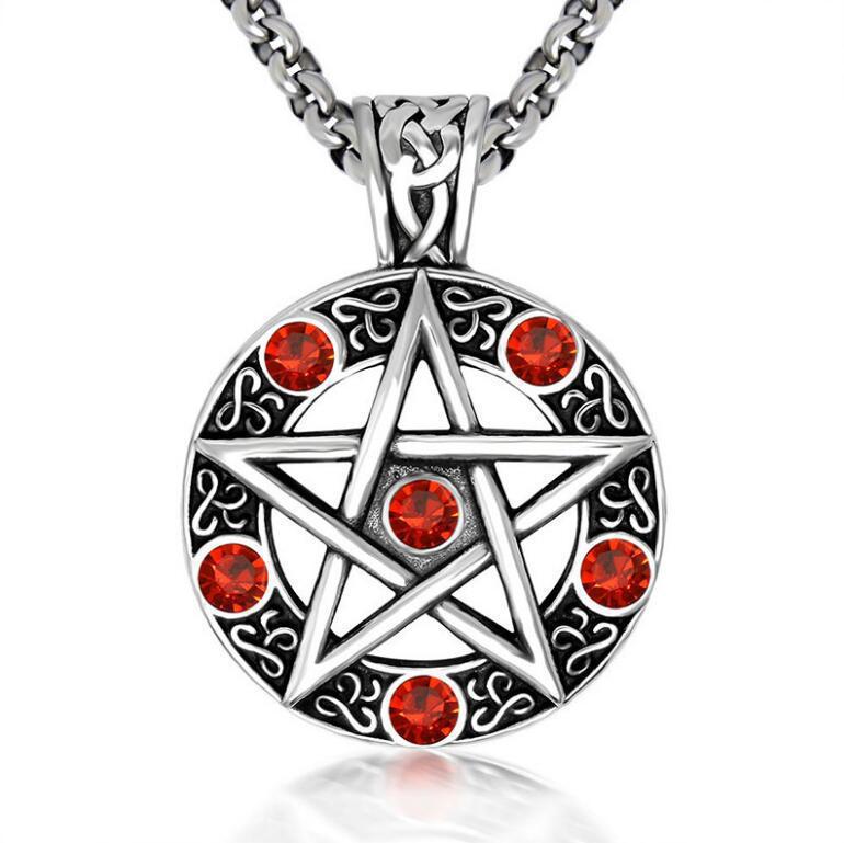 Punk Ornament Titanium Steel Polished Black Necklaces