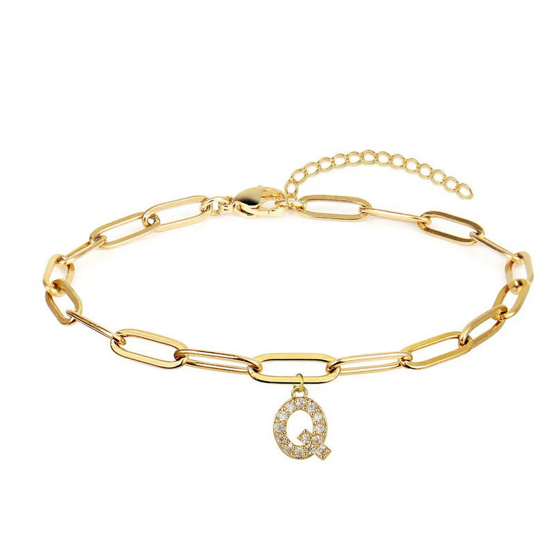 Personality Letter Elegant Fashion Diamond Alloy Bracelets