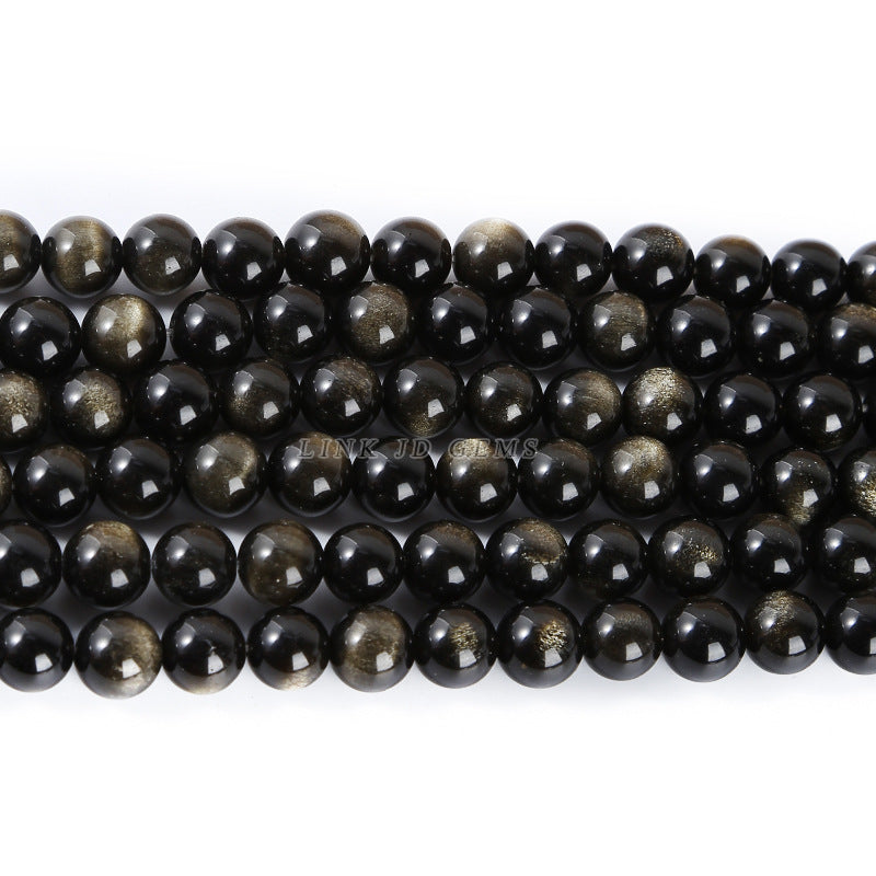Unique Gold Obsidian Scattered Beads Bodhi Jewelry Accessories