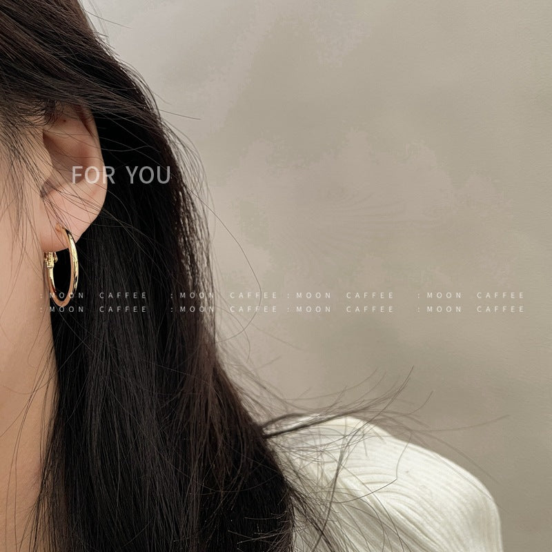 Time Cold Wind Simple Basic Style Earrings