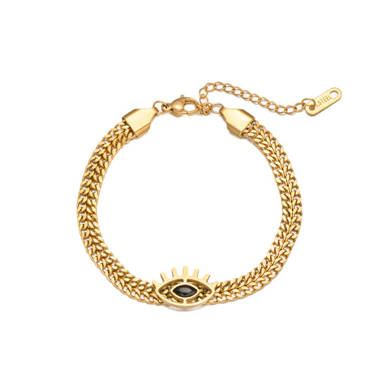 Women's Metal Stainless Steel Black Diamond Devil's Necklaces