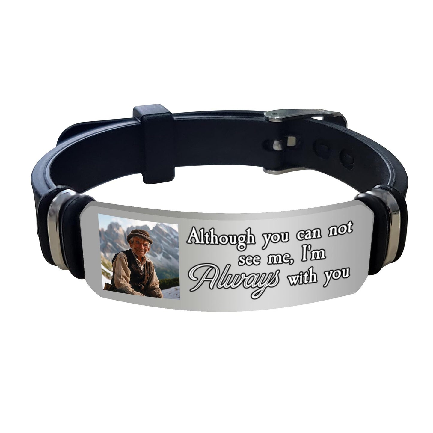 Steel Elbow Color Printing Incentive Gift Adjustable Silicone Strap Lettering Bracelet