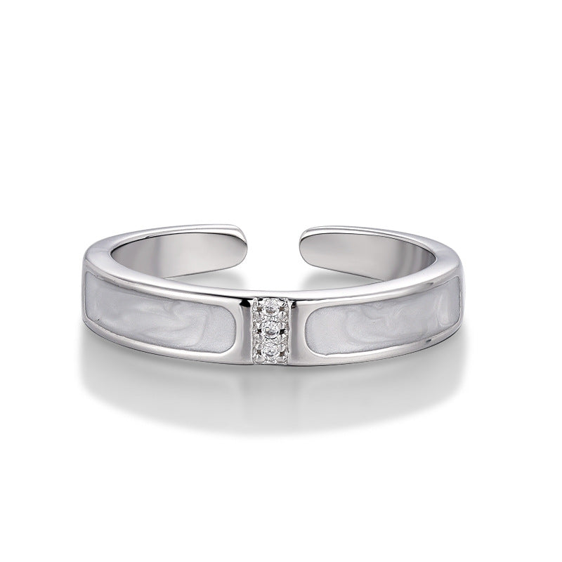 Women's Korean Natural White Light Luxury Temperament Fashionable Design Ring