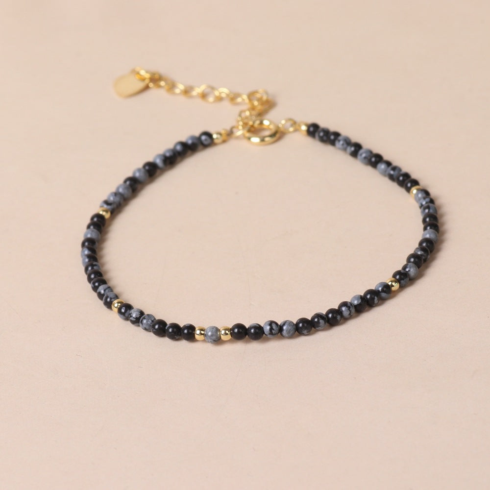 Fine Natural Stone Surface Cutting Beads Bracelets