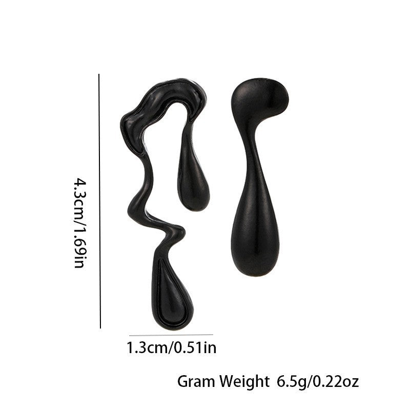 Irregular Line Water Drop Small Jewelry Earrings