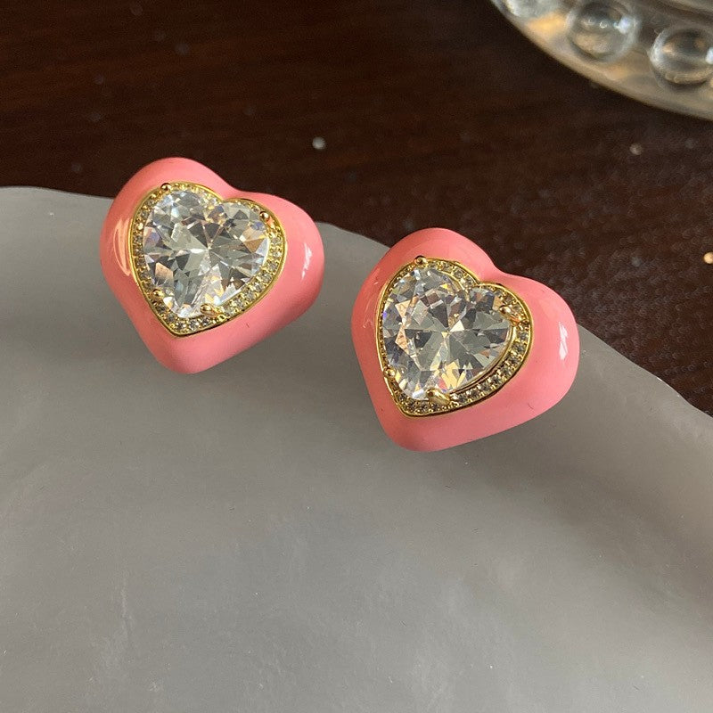 Oil Oval Geometric French Retro Special Earrings