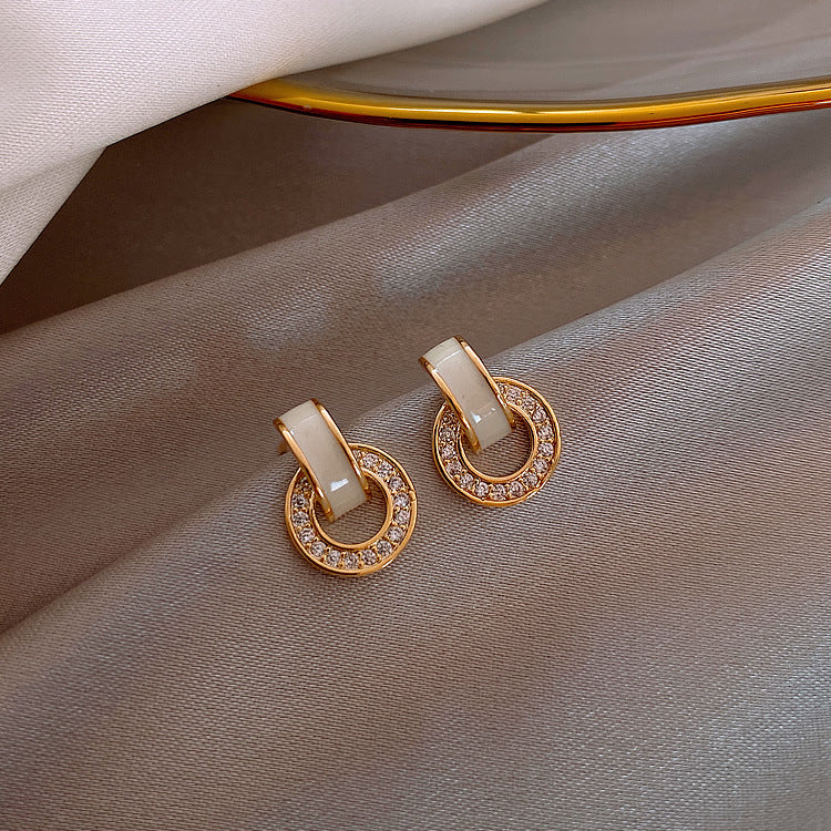 Women's Luxury High-grade Sier Needle Simple Elegance Earrings