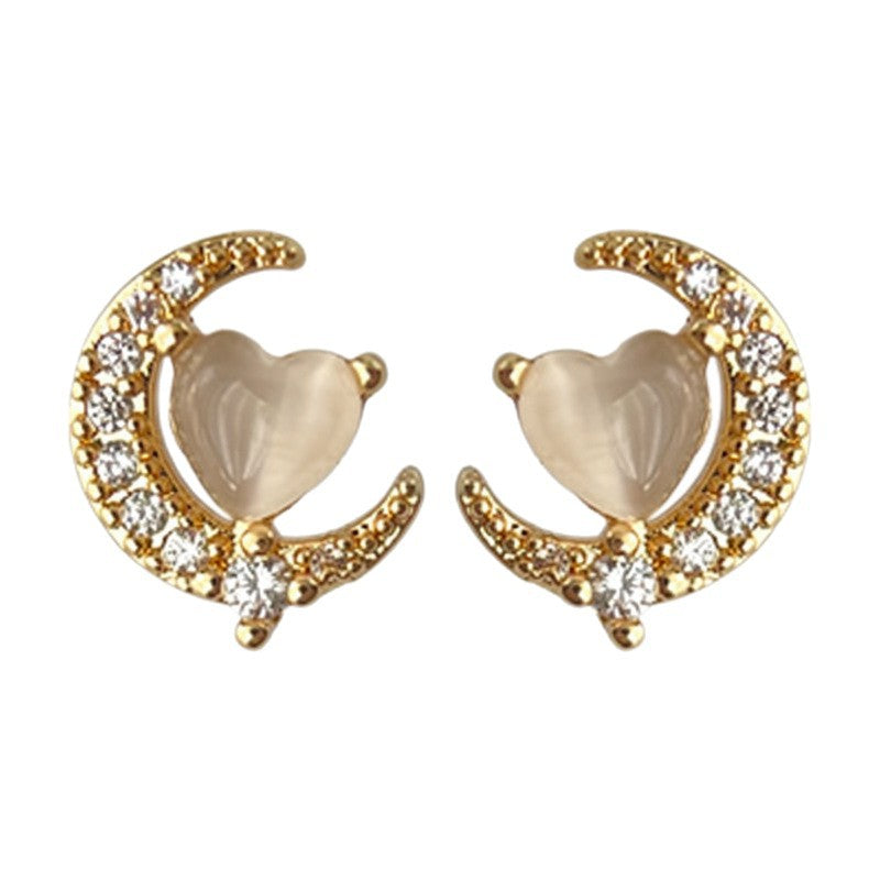 Falling Heart Shining Opal Love Super Popular Rings
