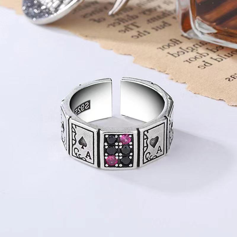 Anime Death Note Letters Red Crystal Rings