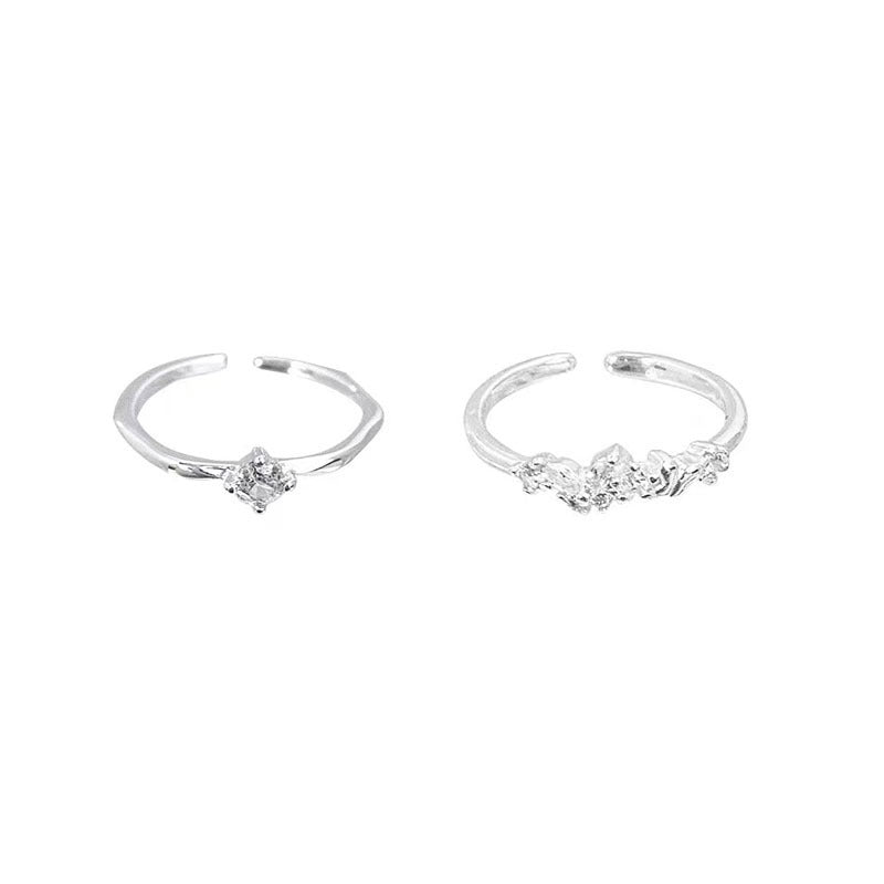 Rhinestone Butterfly Female Special Interest Light Luxury High-grade Rings