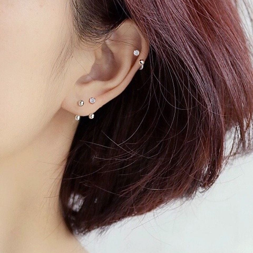 Flash Ear Bone Female Tide Screw Earrings