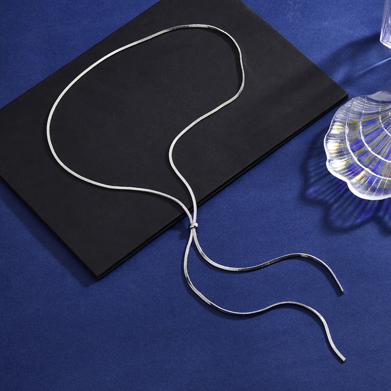 Women's To Wear Thick Chain Like Flat Snake Necklaces