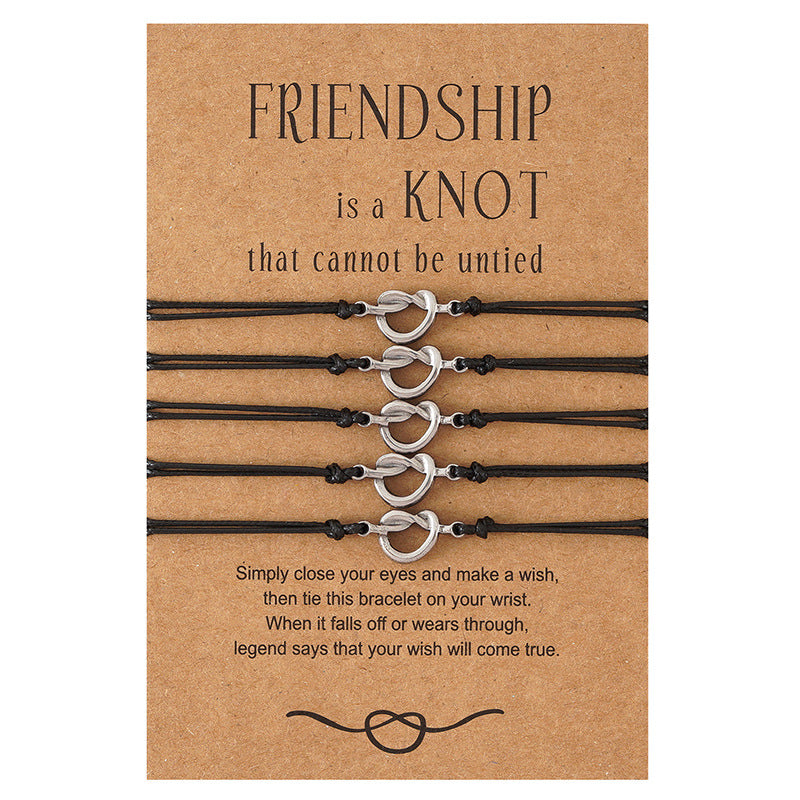 Friend Card Creative Stainless Steel Knotted Bracelets