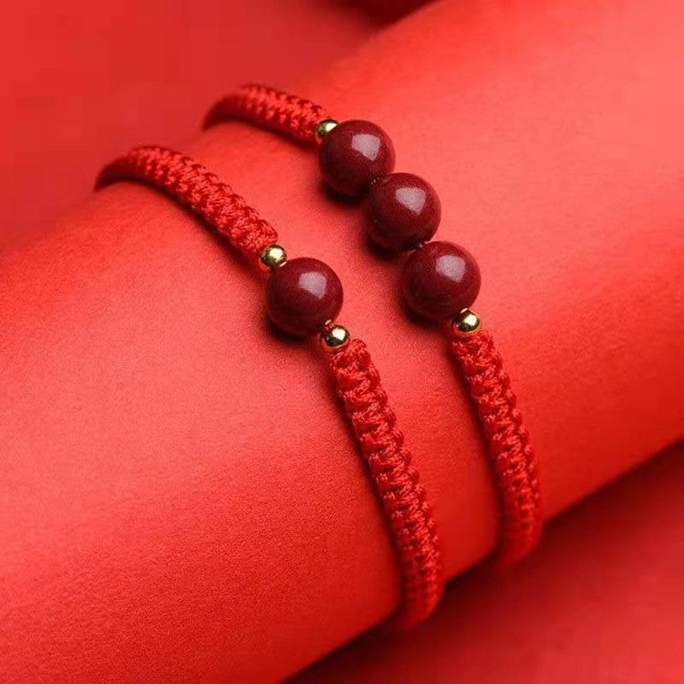 Cinnabar Purple Gold Sand Female Woven Hand Strap Bracelets