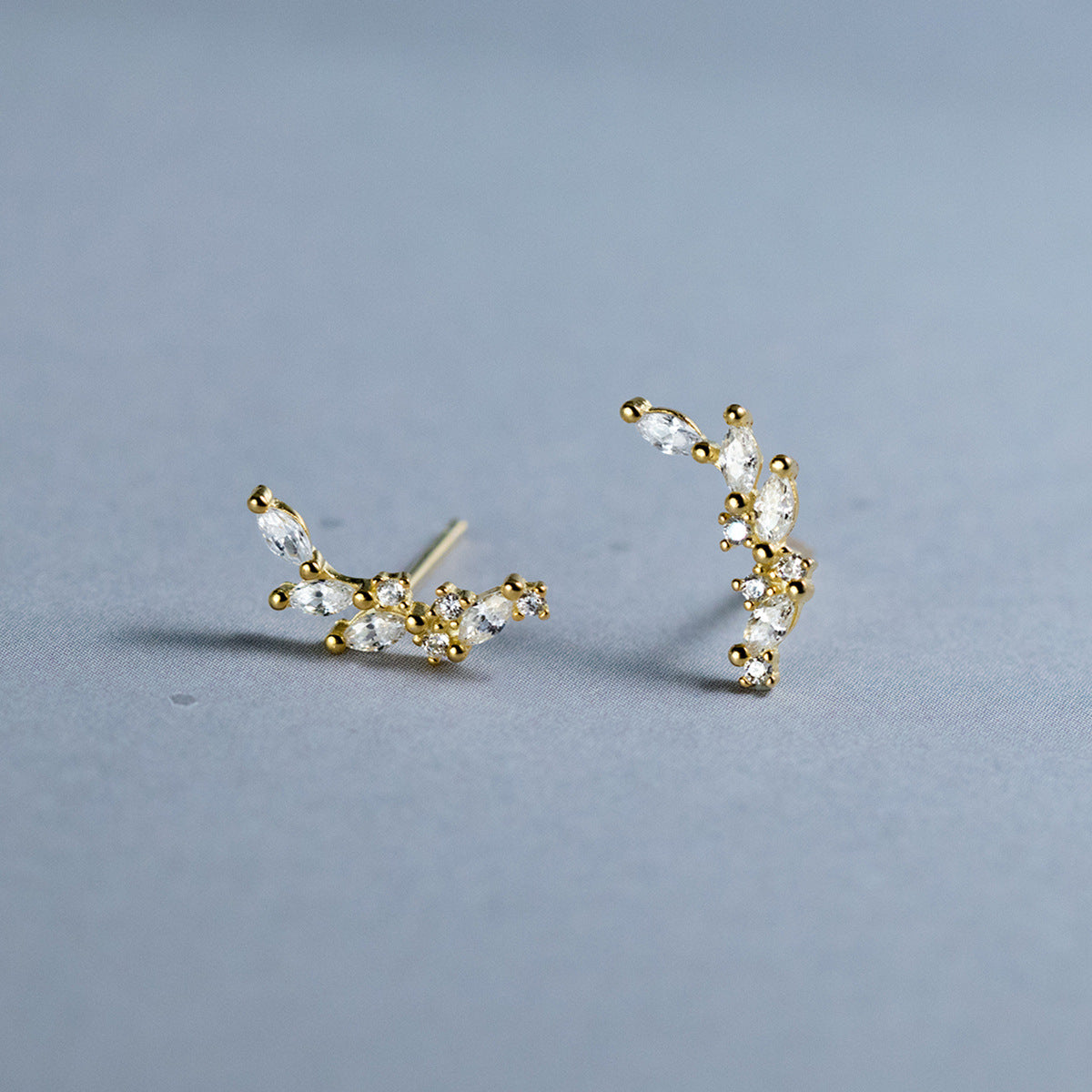 Women's Sterling Sier Shiny Laurel Flower For Earrings