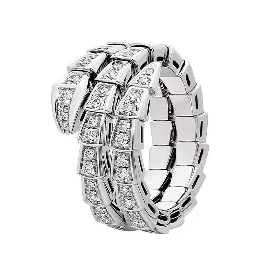 Diamond Snake Female Light Luxury Temperament Rings