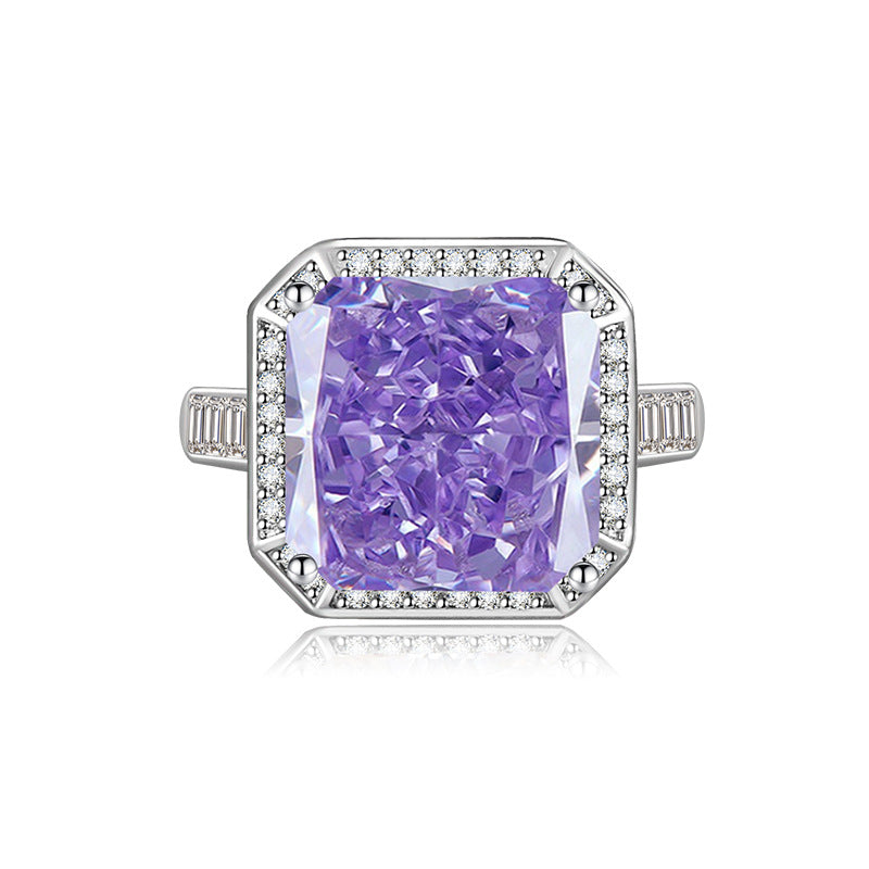 Flower Cut High Carbon Diamond Sea Rings