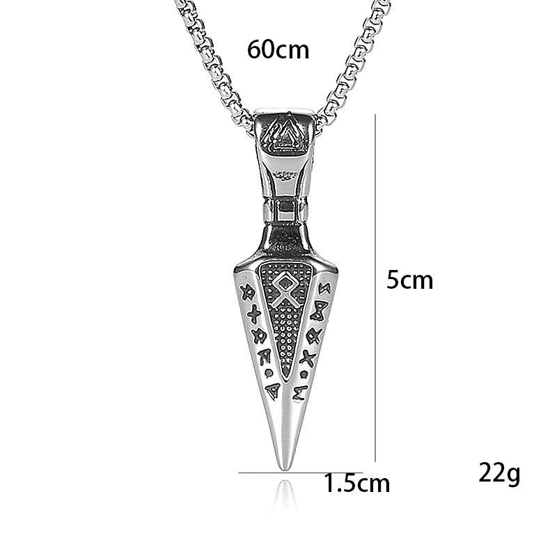 Women's & Men's Rune Arrow Titanium Steel Fashion Creative Necklaces
