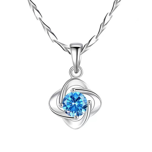 Women's Pure Sier Simple Four-leaf Clover Fashion Necklaces