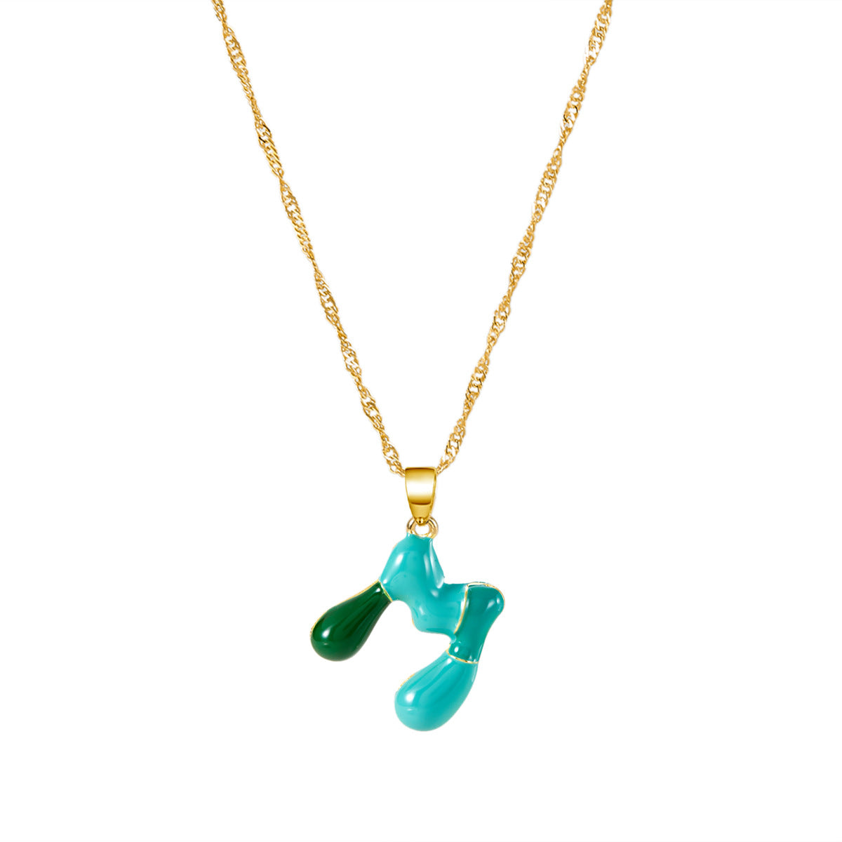 Letter Fashionable Dopamine Color Bubble Clavicle Necklaces