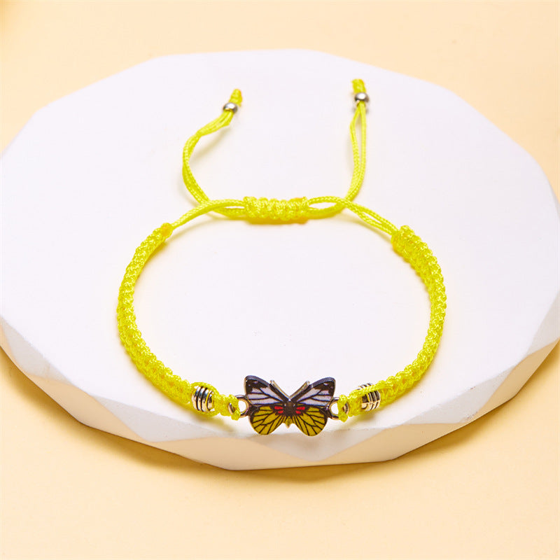 Butterfly Flower Female Girlfriend Gifts Hand-woven Bracelets