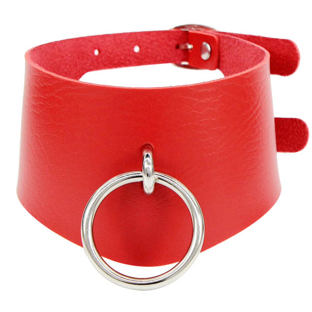 Nightclub Punk O-shaped Street Shooting Leather Necklaces