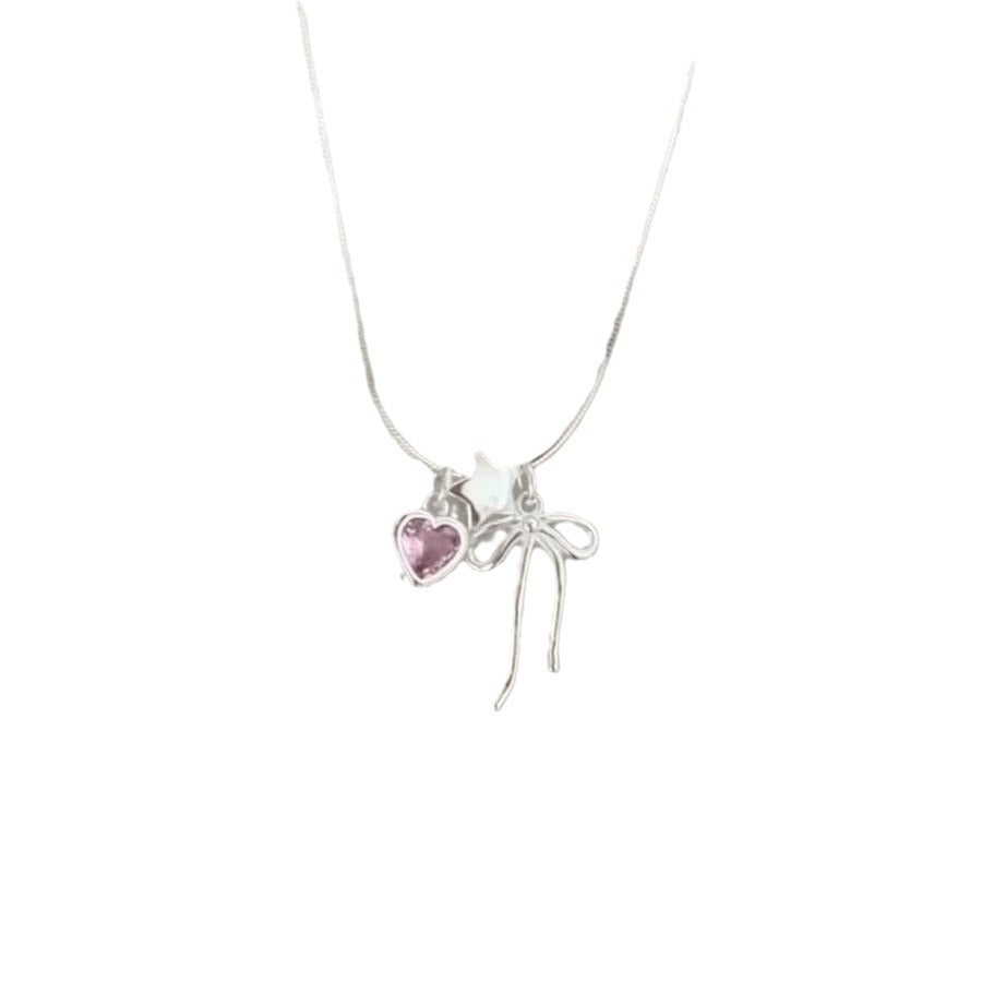 Bow Female Summer Ballet Style Sweet Necklaces