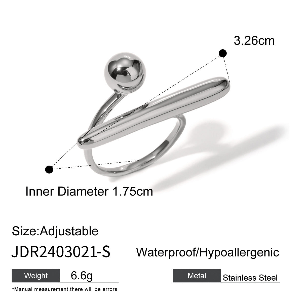 Unique Design Gold Stainless Steel Geometric Simple Rings