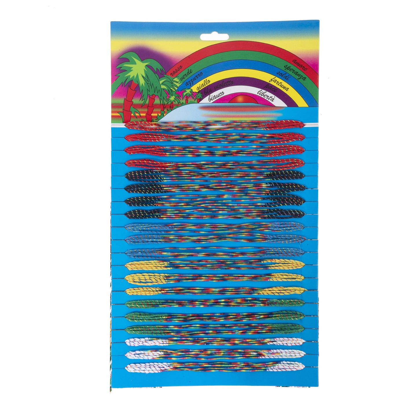 Stripe Ethnic Style Woven Rainbow Color Friendship Lucky Wrist String Bracelets