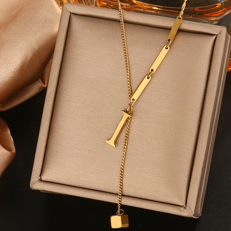 Clavicle Chain Female Letters Do Not Fade Simple High Necklaces