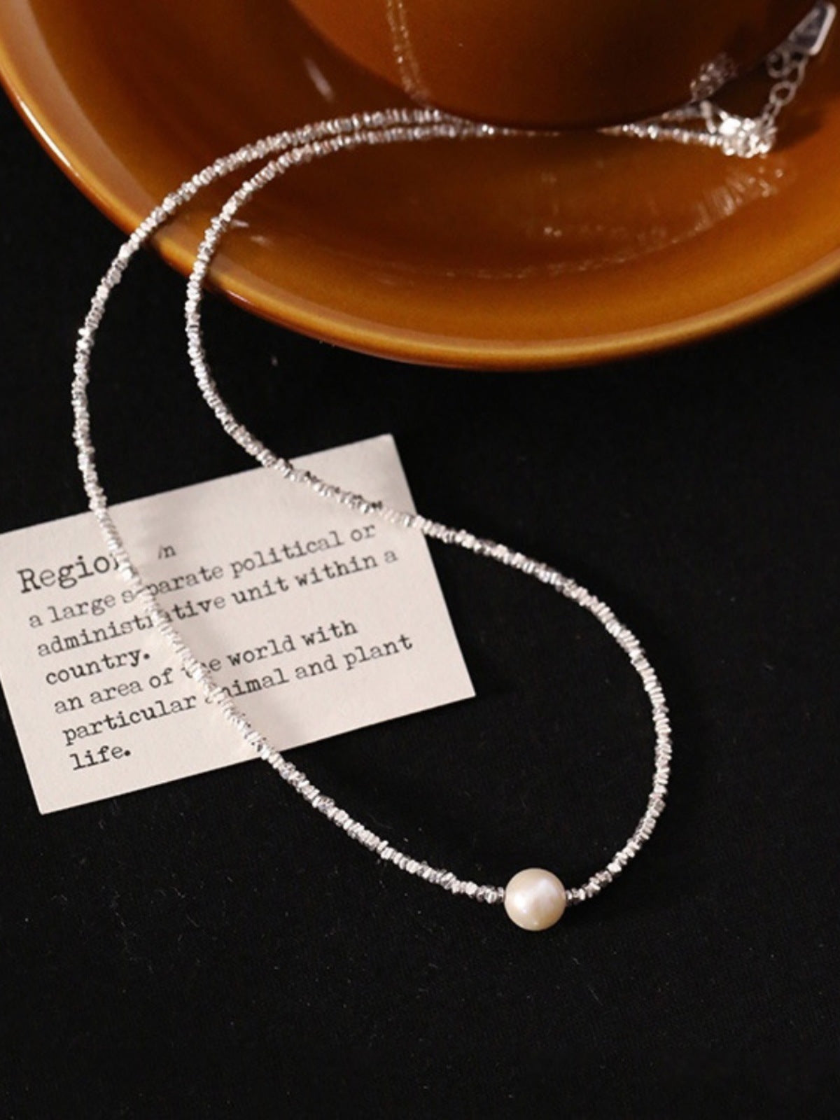 Sier Small Pieces Of Short Pearl Broken Light Necklaces